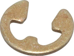 Rotor Clip - 0.127" Groove Diam, 11/64" Shaft Diam, Zinc Yellow Dichromate Steel, E Style External Retaining Rings - 0.029" Groove Width, 0.022" Groove Depth, 0.025" Ring Thickness, Grade 1060-1090 - Industrial Tool & Supply