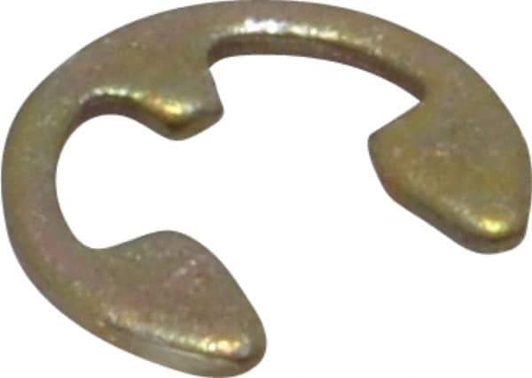 Rotor Clip - 0.147" Groove Diam, 3/16" Shaft Diam, Zinc Yellow Dichromate Steel, E Style External Retaining Rings - 0.029" Groove Width, 0.02" Groove Depth, 0.025" Ring Thickness, Grade 1060-1090 - Industrial Tool & Supply