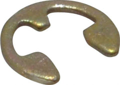 Rotor Clip - 0.147" Groove Diam, 3/16" Shaft Diam, Zinc Yellow Dichromate Steel, E Style External Retaining Rings - 0.029" Groove Width, 0.02" Groove Depth, 0.025" Ring Thickness, Grade 1060-1090 - Industrial Tool & Supply
