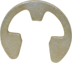 Rotor Clip - 3/16" Groove Diam, 7/32" Shaft Diam, Zinc Yellow Dichromate Steel, E Style External Retaining Rings - 0.029" Groove Width, 0.015" Groove Depth, 0.025" Ring Thickness, Grade 1060-1090 - Industrial Tool & Supply