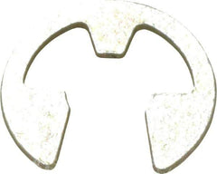 Rotor Clip - 0.21" Groove Diam, 1/4" Shaft Diam, Zinc Yellow Dichromate Steel, E Style External Retaining Rings - 0.029" Groove Width, 0.02" Groove Depth, 0.025" Ring Thickness, Grade 1060-1090 - Industrial Tool & Supply