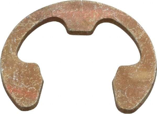 Rotor Clip - 0.396" Groove Diam, 1/2" Shaft Diam, Zinc Yellow Dichromate Steel, E Style External Retaining Rings - 0.046" Groove Width, 0.052" Groove Depth, 0.042" Ring Thickness, Grade 1060-1090 - Industrial Tool & Supply