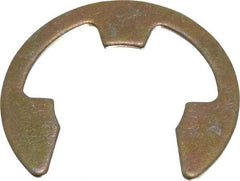 Rotor Clip - 0.835" Groove Diam, 63/64" Shaft Diam, Zinc Yellow Dichromate Steel, E Style External Retaining Rings - 0.056" Groove Width, 0.074" Groove Depth, 0.05" Ring Thickness, Grade 1060-1090 - Industrial Tool & Supply