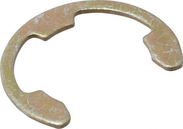 Rotor Clip - 1.079" Groove Diam, 1-3/16" Shaft Diam, Zinc Yellow Dichromate Steel, E Style External Retaining Rings - 0.068" Groove Width, 0.054" Groove Depth, 0.062" Ring Thickness, Grade 1060-1090 - Industrial Tool & Supply