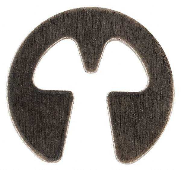 Rotor Clip - 0.079" Groove Diam, 7/64" Shaft Diam, Stainless Steel, E Style External Retaining Rings - 0.02" Groove Width, 0.015" Groove Depth, 0.015" Ring Thickness, Grade 15-7 Grade 632 - Industrial Tool & Supply
