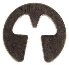 Rotor Clip - 0.079" Groove Diam, 7/64" Shaft Diam, Stainless Steel, E Style External Retaining Rings - 0.02" Groove Width, 0.015" Groove Depth, 0.015" Ring Thickness, Grade 15-7 Grade 632 - Industrial Tool & Supply