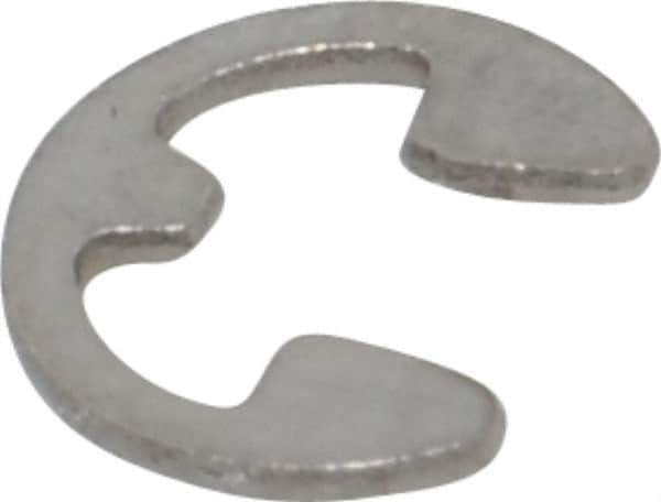 Rotor Clip - 0.116" Groove Diam, 5/32" Shaft Diam, Stainless Steel, E Style External Retaining Rings - 0.029" Groove Width, 0.02" Groove Depth, 0.025" Ring Thickness, Grade 15-7 Grade 632 - Industrial Tool & Supply