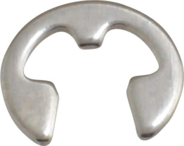 Rotor Clip - 0.127" Groove Diam, 11/64" Shaft Diam, Stainless Steel, E Style External Retaining Rings - 0.029" Groove Width, 0.022" Groove Depth, 0.025" Ring Thickness, Grade 15-7 Grade 632 - Industrial Tool & Supply