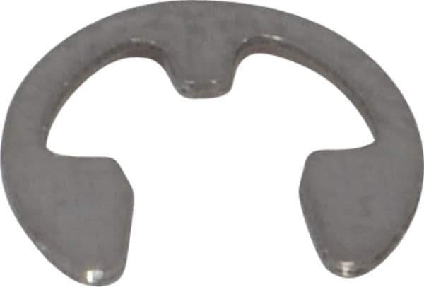 Rotor Clip - 0.147" Groove Diam, 3/16" Shaft Diam, Stainless Steel, E Style External Retaining Rings - 0.029" Groove Width, 0.02" Groove Depth, 0.025" Ring Thickness, Grade 15-7 Grade 632 - Industrial Tool & Supply