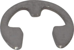 Rotor Clip - 0.147" Groove Diam, 3/16" Shaft Diam, Stainless Steel, E Style External Retaining Rings - 0.029" Groove Width, 0.02" Groove Depth, 0.025" Ring Thickness, Grade 15-7 Grade 632 - Industrial Tool & Supply