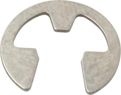 Rotor Clip - 0.21" Groove Diam, 1/4" Shaft Diam, Stainless Steel, E Style External Retaining Rings - 0.029" Groove Width, 0.02" Groove Depth, 0.025" Ring Thickness, Grade 15-7 Grade 632 - Industrial Tool & Supply