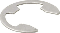 Rotor Clip - 0.835" Groove Diam, 63/64" Shaft Diam, Stainless Steel, E Style External Retaining Rings - 0.056" Groove Width, 0.074" Groove Depth, 0.05" Ring Thickness, Grade 15-7 Grade 632 - Industrial Tool & Supply