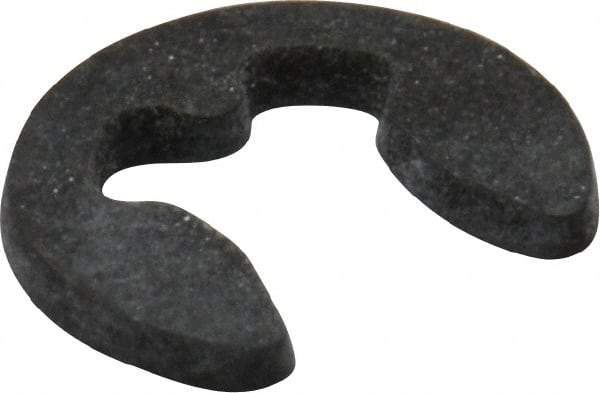 Rotor Clip - 1.9mm Groove Diam, 2.5 to 3mm Shaft Diam, Phosphate & Oil Steel, E Style External Retaining Rings - 0.54mm Groove Width, 0.5mm Ring Thickness, Grade 1060-1090 - Industrial Tool & Supply