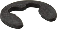 Rotor Clip - 3.2mm Groove Diam, 4 to 5mm Shaft Diam, Phosphate & Oil Steel, E Style External Retaining Rings - 0.64mm Groove Width, 0.6mm Ring Thickness, Grade 1060-1090 - Industrial Tool & Supply