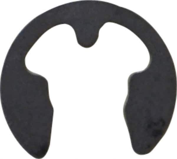 Rotor Clip - 5mm Groove Diam, 6 to 8mm Shaft Diam, Phosphate & Oil Steel, E Style External Retaining Rings - 0.74mm Groove Width, 0.7mm Ring Thickness, Grade 1060-1090 - Industrial Tool & Supply