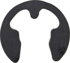 Rotor Clip - 5mm Groove Diam, 6 to 8mm Shaft Diam, Phosphate & Oil Steel, E Style External Retaining Rings - 0.74mm Groove Width, 0.7mm Ring Thickness, Grade 1060-1090 - Industrial Tool & Supply