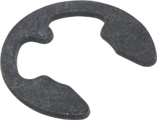 Rotor Clip - 7mm Groove Diam, 8 to 11mm Shaft Diam, Phosphate & Oil Steel, E Style External Retaining Rings - 0.94mm Groove Width, 0.9mm Ring Thickness, Grade 1060-1090 - Industrial Tool & Supply