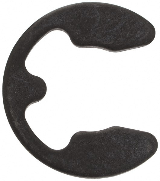 Rotor Clip - 32 to 42mm Shaft Diam, 30mm Groove Diam, Spring Steel Metric External E Style Retaining Ring - Industrial Tool & Supply