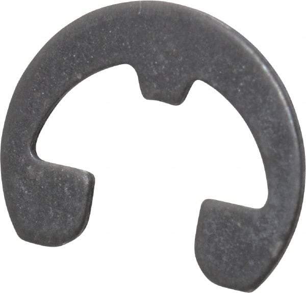 Rotor Clip - 0.21" Groove Diam, 1/4" Shaft Diam, Phosphate Steel, Reinforced E Style External Retaining Rings - 0.029" Groove Width, 0.02" Groove Depth, 0.025" Ring Thickness, Grade 1060-1090 - Industrial Tool & Supply