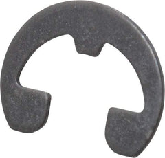 Rotor Clip - 0.21" Groove Diam, 1/4" Shaft Diam, Phosphate Steel, Reinforced E Style External Retaining Rings - 0.029" Groove Width, 0.02" Groove Depth, 0.025" Ring Thickness, Grade 1060-1090 - Industrial Tool & Supply