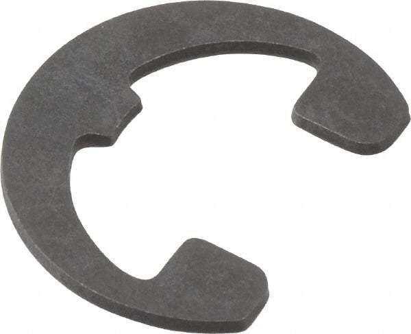 Rotor Clip - 0.396" Groove Diam, 1/2" Shaft Diam, Phosphate Steel, Reinforced E Style External Retaining Rings - 0.046" Groove Width, 0.052" Groove Depth, 0.042" Ring Thickness, Grade 1060-1090 - Industrial Tool & Supply