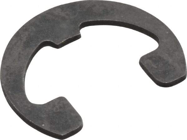 Rotor Clip - 7/16" Groove Diam, 9/16" Shaft Diam, Phosphate Steel, Reinforced E Style External Retaining Rings - 0.046" Groove Width, 0.062" Groove Depth, 0.042" Ring Thickness, Grade 1060-1090 - Industrial Tool & Supply
