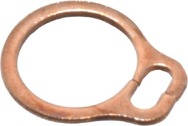 Rotor Clip - 0.117" Groove Diam, 1/8" Shaft Diam, Zinc-Plated Beryllium Copper, Snap External Retaining Rings - 0.012" Groove Width, 0.004" Groove Depth, 0.01" Ring Thickness - Industrial Tool & Supply