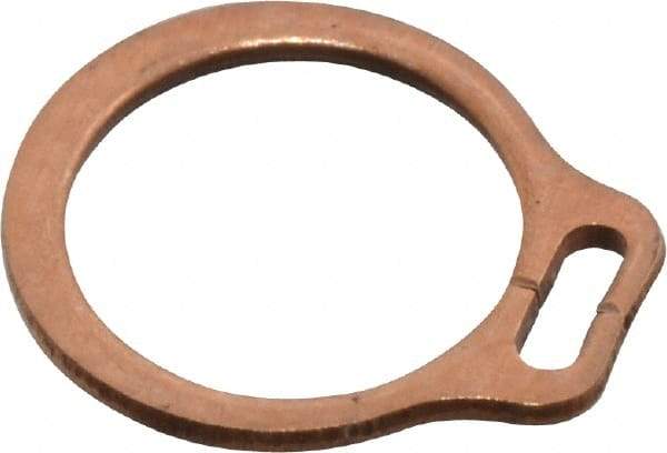 Rotor Clip - 0.175" Groove Diam, 3/16" Shaft Diam, Zinc-Plated Beryllium Copper, Snap External Retaining Rings - 0.018" Groove Width, 0.006" Groove Depth, 0.015" Ring Thickness - Industrial Tool & Supply