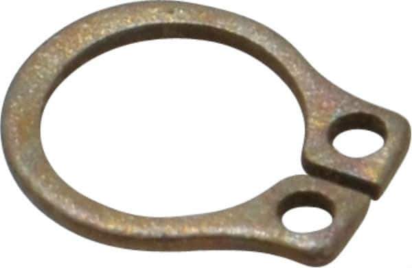 Rotor Clip - 0.23" Groove Diam, 1/4" Shaft Diam, Zinc Yellow Dichromate Steel, Snap External Retaining Rings - 0.029" Groove Width, 0.01" Groove Depth, 0.025" Ring Thickness, Grade 1060-1090 - Industrial Tool & Supply
