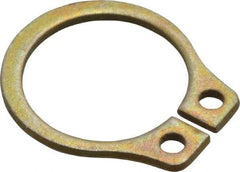 Rotor Clip - 0.321" Groove Diam, 11/32" Shaft Diam, Zinc Yellow Dichromate Steel, Snap External Retaining Rings - 0.029" Groove Width, 0.011" Groove Depth, 0.025" Ring Thickness, Grade 1060-1090 - Industrial Tool & Supply