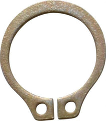 Rotor Clip - 0.382" Groove Diam, 13/32" Shaft Diam, Zinc Yellow Dichromate Steel, Snap External Retaining Rings - 0.029" Groove Width, 0.012" Groove Depth, 0.025" Ring Thickness, Grade 1060-1090 - Industrial Tool & Supply