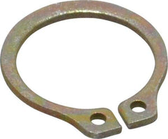 Rotor Clip - 0.468" Groove Diam, 1/2" Shaft Diam, Zinc Yellow Dichromate Steel, Snap External Retaining Rings - 0.039" Groove Width, 0.016" Groove Depth, 0.035" Ring Thickness, Grade 1060-1090 - Industrial Tool & Supply
