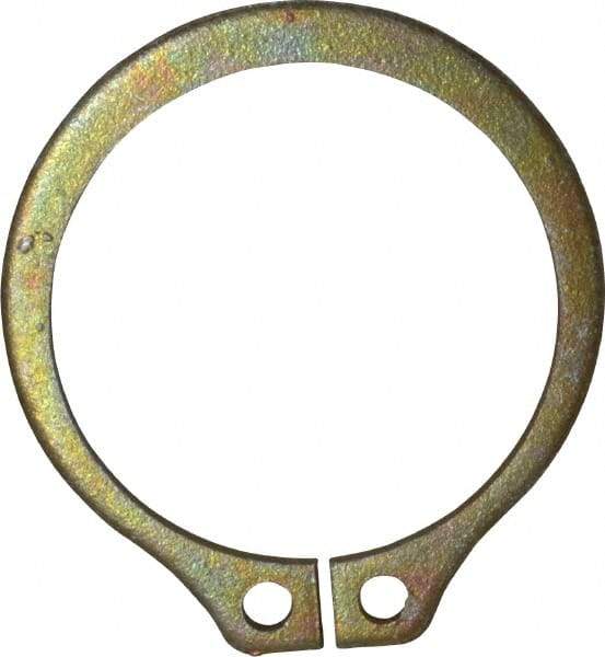 Rotor Clip - 0.94" Groove Diam, 1" Shaft Diam, Zinc Yellow Dichromate Steel, Snap External Retaining Rings - 0.046" Groove Width, 0.03" Groove Depth, 0.042" Ring Thickness, Grade 1060-1090 - Industrial Tool & Supply