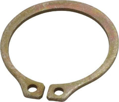 Rotor Clip - 1" Groove Diam, 1-1/16" Shaft Diam, Zinc Yellow Dichromate Steel, Snap External Retaining Rings - 0.056" Groove Width, 0.032" Groove Depth, 0.05" Ring Thickness, Grade 1060-1090 - Industrial Tool & Supply
