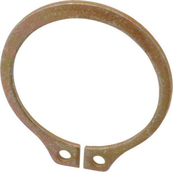 Rotor Clip - 1.059" Groove Diam, 1-1/8" Shaft Diam, Zinc Yellow Dichromate Steel, Snap External Retaining Rings - 0.056" Groove Width, 0.033" Groove Depth, 0.05" Ring Thickness, Grade 1060-1090 - Industrial Tool & Supply