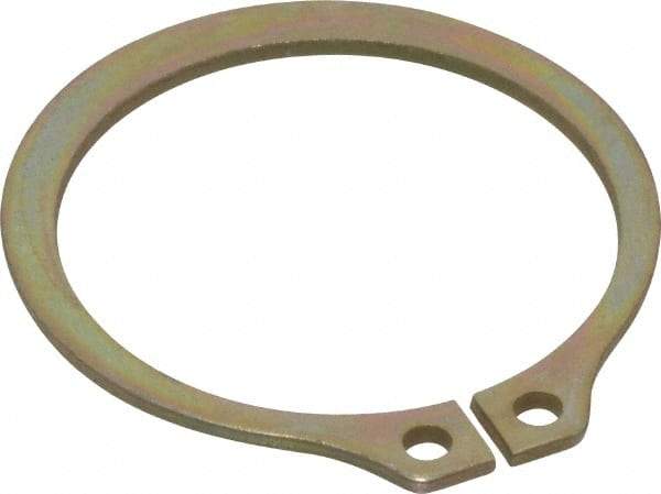 Rotor Clip - 1.118" Groove Diam, 1-3/16" Shaft Diam, Zinc Yellow Dichromate Steel, Snap External Retaining Rings - 0.056" Groove Width, 0.035" Groove Depth, 0.05" Ring Thickness, Grade 1060-1090 - Industrial Tool & Supply