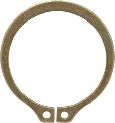 Rotor Clip - 1.176" Groove Diam, 1-1/4" Shaft Diam, Zinc Yellow Dichromate Steel, Snap External Retaining Rings - 0.056" Groove Width, 0.037" Groove Depth, 0.05" Ring Thickness, Grade 1060-1090 - Industrial Tool & Supply
