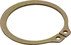 Rotor Clip - 1-13/32" Groove Diam, 1-1/2" Shaft Diam, Zinc Yellow Dichromate Steel, Snap External Retaining Rings - 0.056" Groove Width, 0.047" Groove Depth, 0.05" Ring Thickness, Grade 1060-1090 - Industrial Tool & Supply