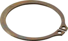 Rotor Clip - 1.886" Groove Diam, 2" Shaft Diam, Zinc Yellow Dichromate Steel, Snap External Retaining Rings - 0.068" Groove Width, 0.057" Groove Depth, 0.062" Ring Thickness, Grade 1060-1090 - Industrial Tool & Supply
