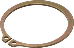 Rotor Clip - 2.12" Groove Diam, 2-1/4" Shaft Diam, Zinc Yellow Dichromate Steel, Snap External Retaining Rings - 0.086" Groove Width, 0.065" Groove Depth, 0.078" Ring Thickness, Grade 1060-1090 - Industrial Tool & Supply
