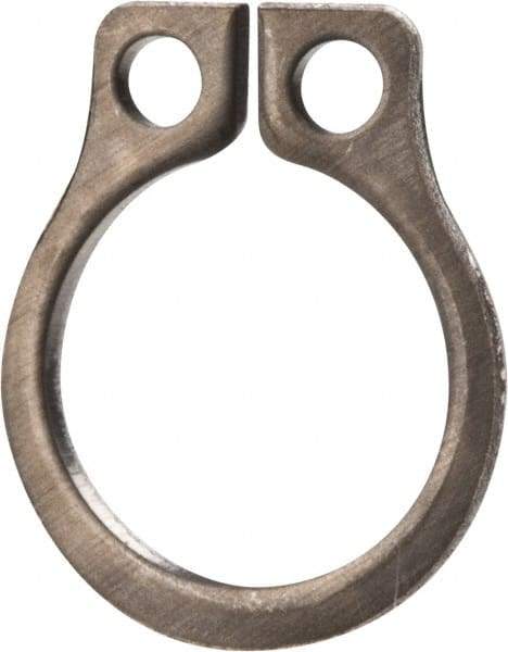 Rotor Clip - 0.23" Groove Diam, 1/4" Shaft Diam, Zinc-Plated Stainless Steel, Snap External Retaining Rings - 0.029" Groove Width, 0.01" Groove Depth, 0.025" Ring Thickness, Grade 15-7 Grade 632 - Industrial Tool & Supply