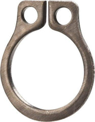 Rotor Clip - 0.23" Groove Diam, 1/4" Shaft Diam, Zinc-Plated Stainless Steel, Snap External Retaining Rings - 0.029" Groove Width, 0.01" Groove Depth, 0.025" Ring Thickness, Grade 15-7 Grade 632 - Industrial Tool & Supply