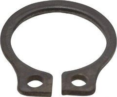 Rotor Clip - 0.29" Groove Diam, 5/16" Shaft Diam, Zinc-Plated Stainless Steel, Snap External Retaining Rings - 0.029" Groove Width, 0.011" Groove Depth, 0.025" Ring Thickness, Grade 15-7 Grade 632 - Industrial Tool & Supply