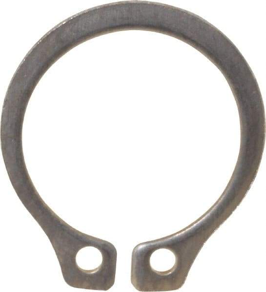 Rotor Clip - 0.412" Groove Diam, 7/16" Shaft Diam, Zinc-Plated Stainless Steel, Snap External Retaining Rings - 0.029" Groove Width, 0.013" Groove Depth, 0.025" Ring Thickness, Grade 15-7 Grade 632 - Industrial Tool & Supply