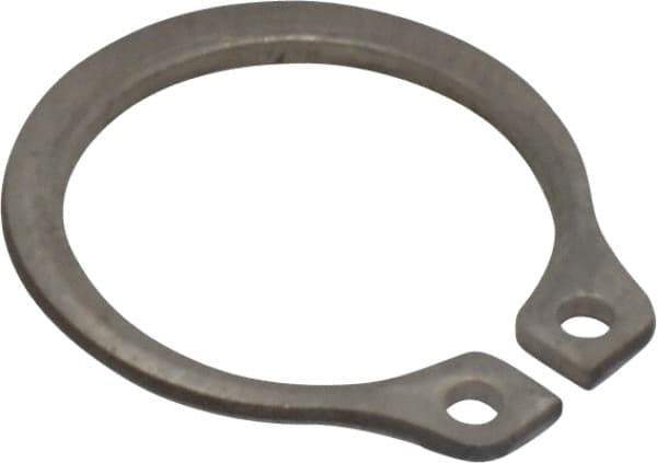 Rotor Clip - 0.468" Groove Diam, 1/2" Shaft Diam, Zinc-Plated Stainless Steel, Snap External Retaining Rings - 0.039" Groove Width, 0.016" Groove Depth, 0.035" Ring Thickness, Grade 15-7 Grade 632 - Industrial Tool & Supply