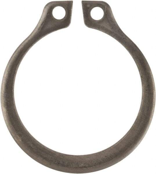 Rotor Clip - 0.53" Groove Diam, 9/16" Shaft Diam, Zinc-Plated Stainless Steel, Snap External Retaining Rings - 0.039" Groove Width, 0.016" Groove Depth, 0.035" Ring Thickness, Grade 15-7 Grade 632 - Industrial Tool & Supply