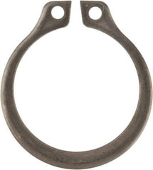 Rotor Clip - 0.53" Groove Diam, 9/16" Shaft Diam, Zinc-Plated Stainless Steel, Snap External Retaining Rings - 0.039" Groove Width, 0.016" Groove Depth, 0.035" Ring Thickness, Grade 15-7 Grade 632 - Industrial Tool & Supply