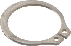 Rotor Clip - 0.559" Groove Diam, 19/32" Shaft Diam, Zinc-Plated Stainless Steel, Snap External Retaining Rings - 0.039" Groove Width, 0.017" Groove Depth, 0.035" Ring Thickness, Grade 15-7 Grade 632 - Industrial Tool & Supply