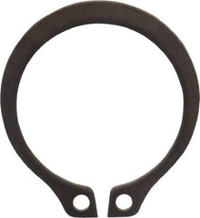 Rotor Clip - 0.588" Groove Diam, 5/8" Shaft Diam, Zinc-Plated Stainless Steel, Snap External Retaining Rings - 0.039" Groove Width, 0.018" Groove Depth, 0.035" Ring Thickness, Grade 15-7 Grade 632 - Industrial Tool & Supply