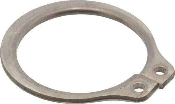 Rotor Clip - 0.646" Groove Diam, 11/16" Shaft Diam, Zinc-Plated Stainless Steel, Snap External Retaining Rings - 0.046" Groove Width, 0.021" Groove Depth, 0.042" Ring Thickness, Grade 15-7 Grade 632 - Industrial Tool & Supply